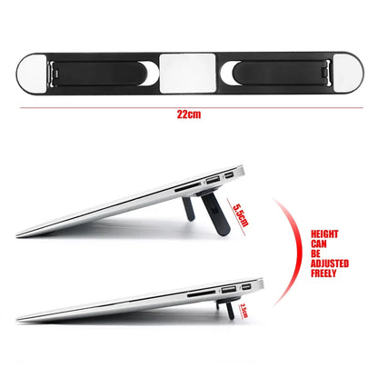 Universal Laptop Riser Stand - Invisible Cooling Pad Bracket for MacBook Pro, Air, Lenovo, Samsung, & Notebooks