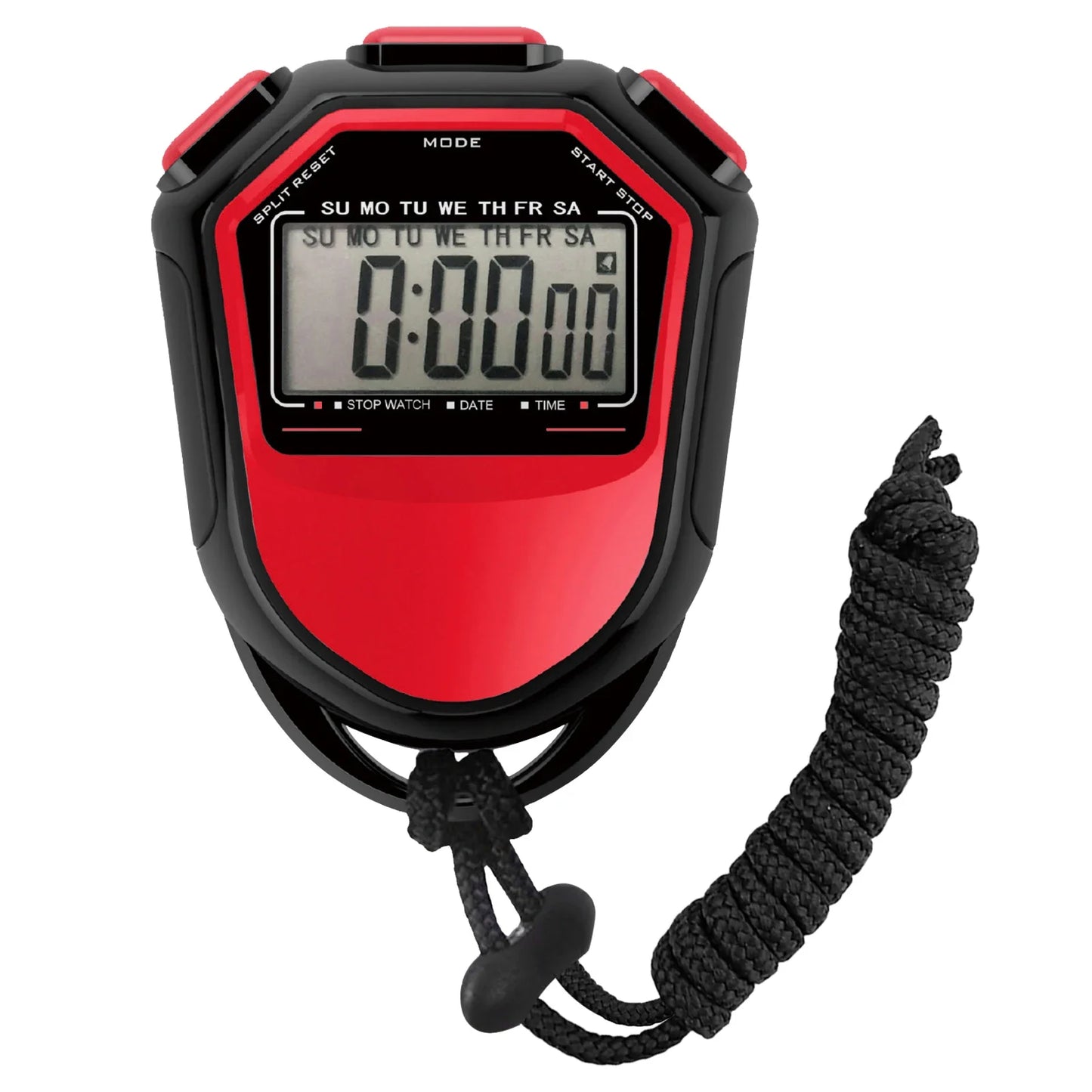 Classic Waterproof Digital Sports Stopwatch – Professional LCD Timer with String for Timing Events