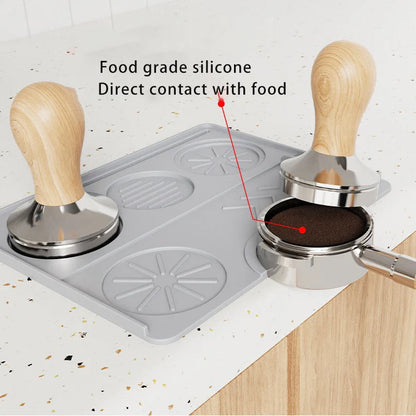 JUSTINLAU Non-Slip Silicone Espresso Tamping Mat – Coffee Press Cushion Pad & Tamp Station Tool for Home & Café Barista Use