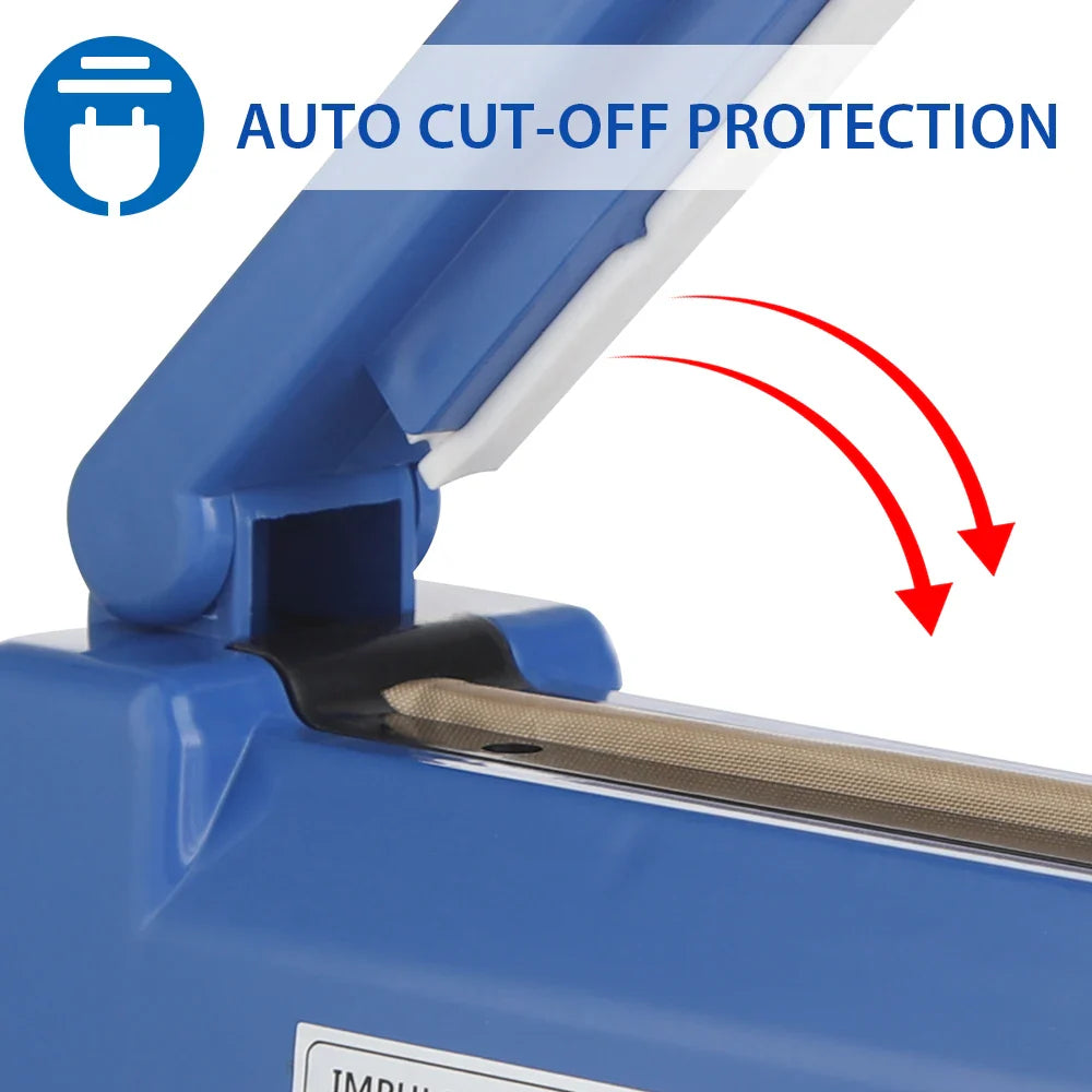 Manual Heat Sealer Machine: Impulse Sealer for 8 inch Plastic Bags - Shrink Wrap, Vacuum Sealer Packaging