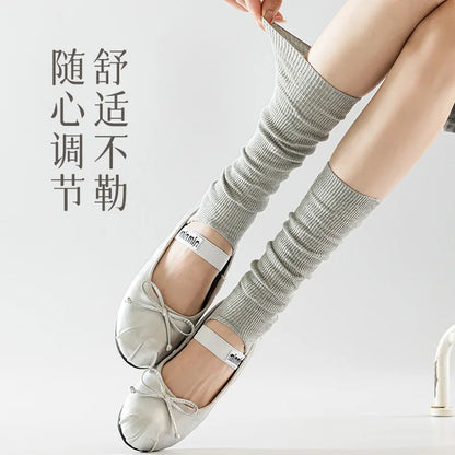 Spring & Summer Thin Knitted Leg Warmers – Trendy Comfortable Calf Socks & Foot Warmers, Red Stockings