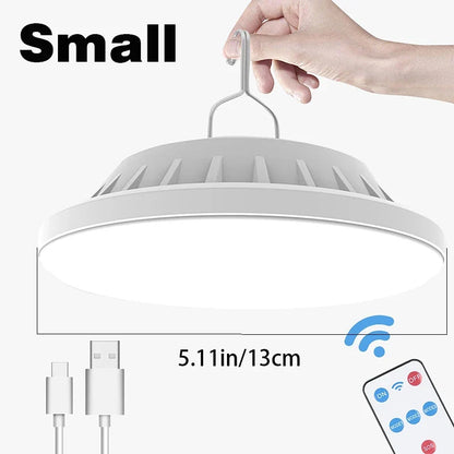 Solar Camping Lantern - 60/120 LED Rechargeable Portable Light with Remote and Power Bank
