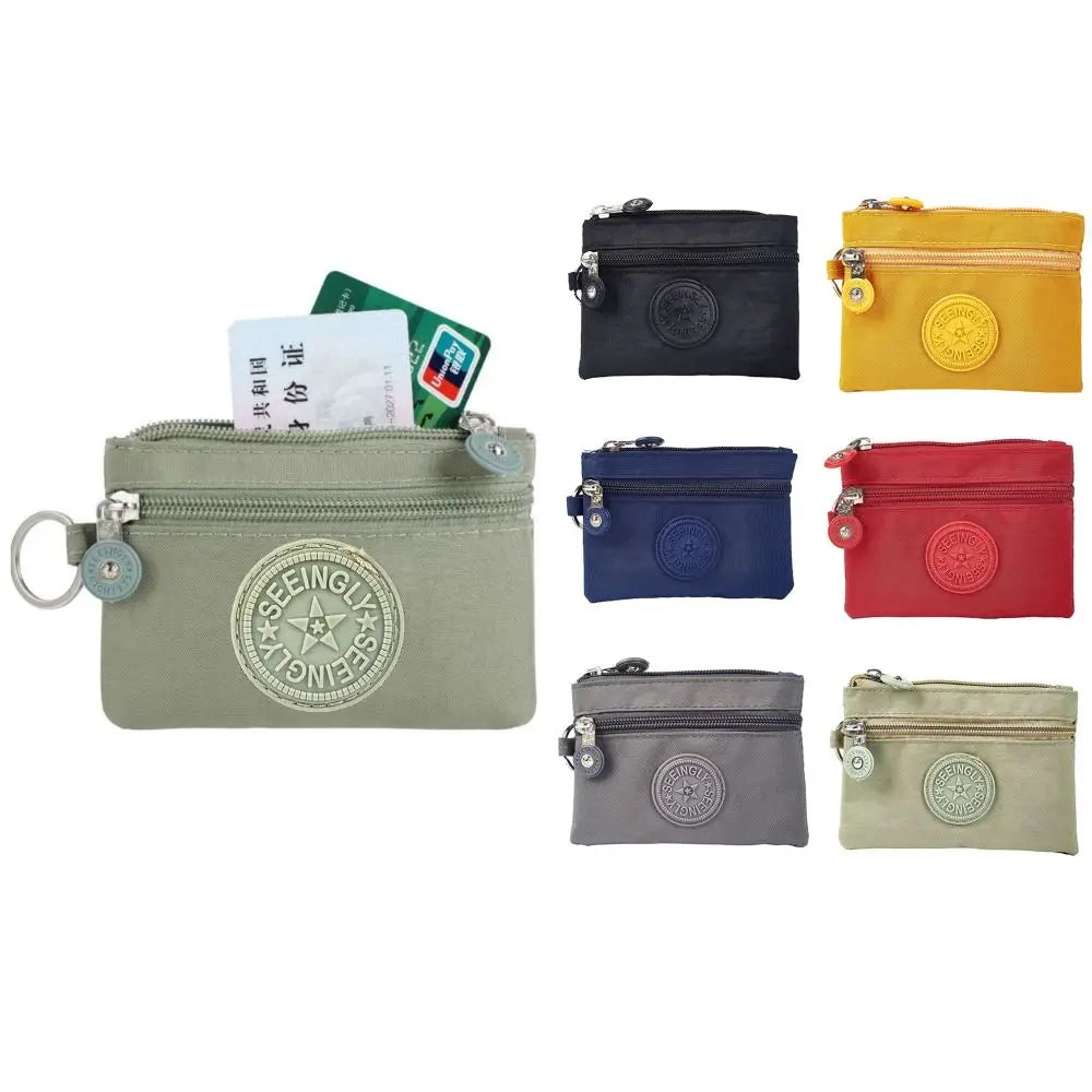 2023 Durable Canvas Money Coin Purse with Key Ring – Waterproof, Wear-Resistant Wallet & Credit Card Holder for Men & Women