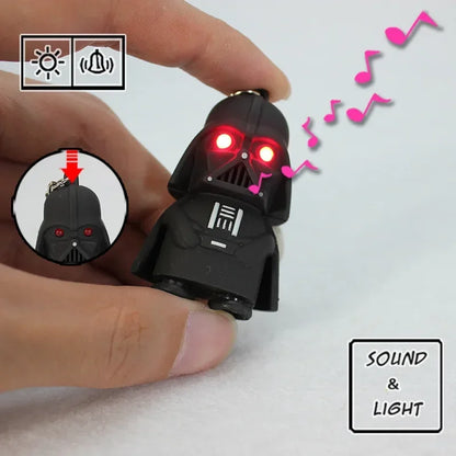 LED Sound Light Darth Vader Keychain – Mini Figurine Gift for Star Wars Fans