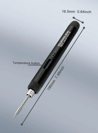 USB Wireless Digital Soldering Iron Kit – Cordless Electric Pen with Adjustable 300–450℃ Temperature