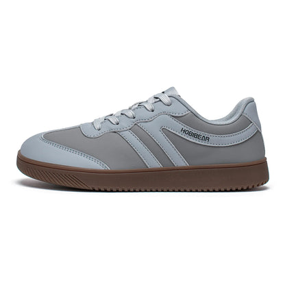 HOBIBEAR Unisex Wide Toe Sneakers – Retro Casual Lace-Up Leather Shoes for Men & Women