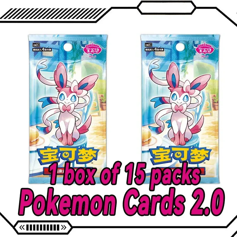 Original Pokemon TCG Gem Pack Vol.2 — Chinese Eevee Scarlet & Violet Trading Card Set, 1 Case 20 Boxes