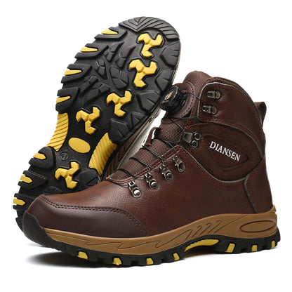 Rotating Button Safety Shoes for Men – Steel Toe, Indestructible, Puncture-Proof Work Sneakers & Protective Boots