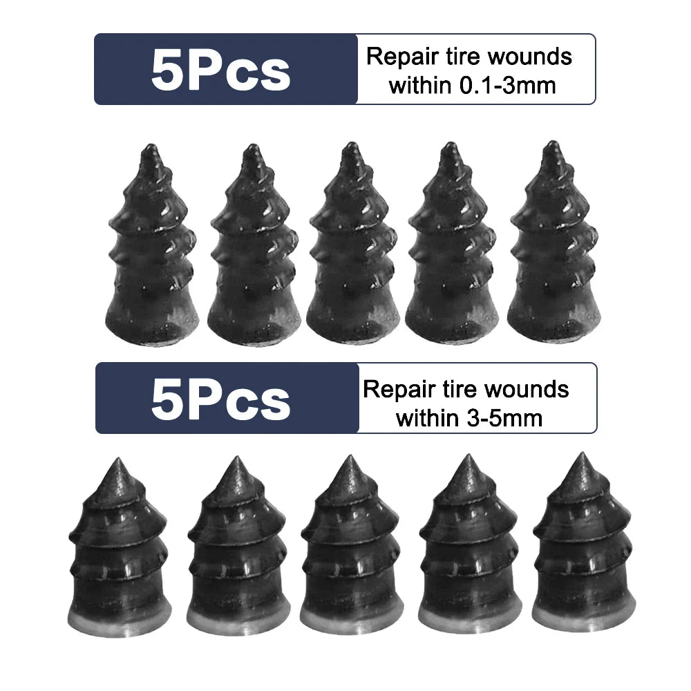 10/30PCS Car & Motorcycle Tyre Repair Nail Set – Universal Rubber Puncture Repair Tool for Truck, Scooter & Bike Tires