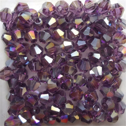 Isywaka 3–8mm Austria Crystal Bicone Glass Beads – Colorful Faceted Loose Spacer Beads for DIY Jewelry Making, Bracelet & Charm Craft Supplies