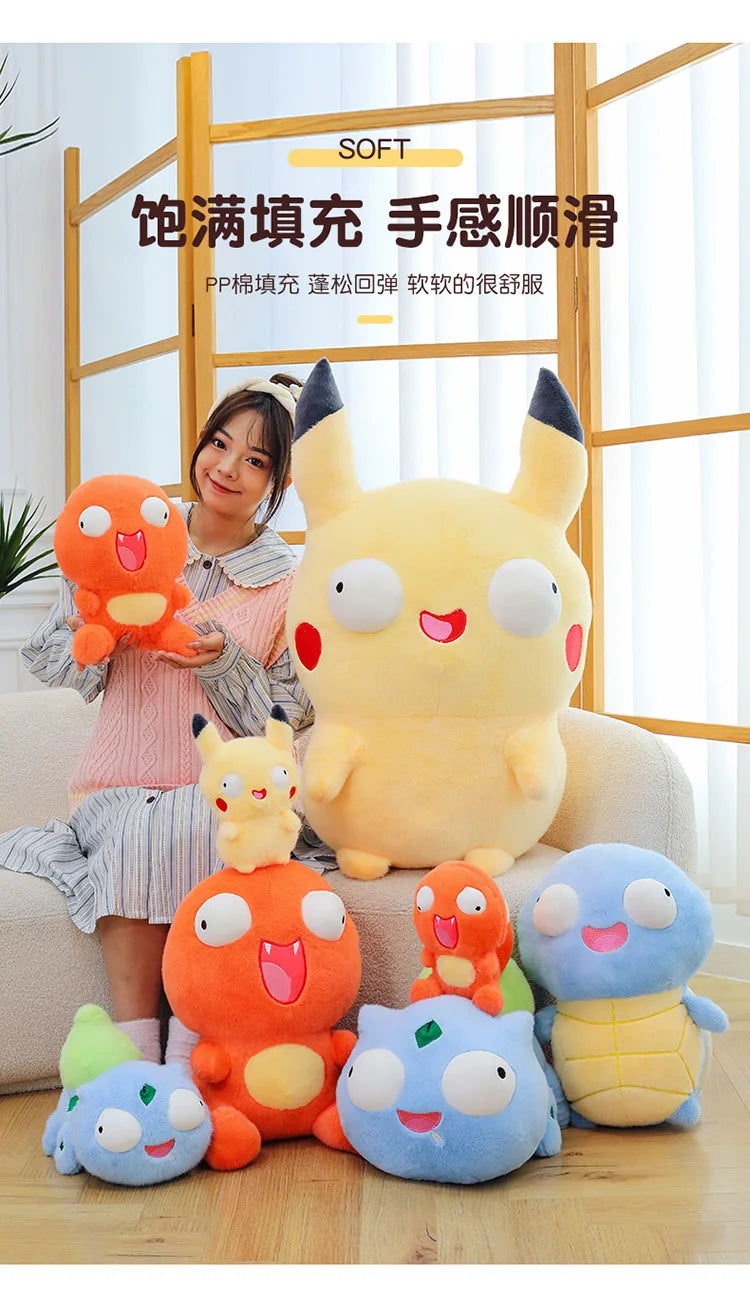 23/30/45cm Pokemon Plush Toys — Cute Soft Turtle & Little Fire Dragon Pillow Dolls for Children, Christmas Gift