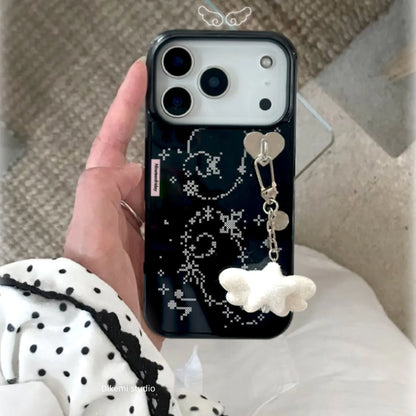 Pixel Rabbit Angel Wings Phone Case - Shockproof Silicone Back Cover for iPhone 11–17 Air, Pro Max & Plus
