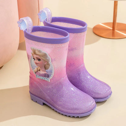 New Children's Rain Shoes – Princess Elsa Cute Non-Slip Rain Boots for Girls