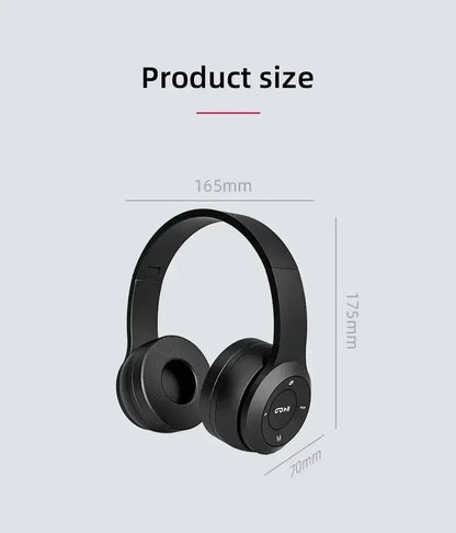 2025 New Stereo P47 Bluetooth Headset – Wireless 5.0 Sports Gaming Headset, Folding Design for iPhone & Xiaomi