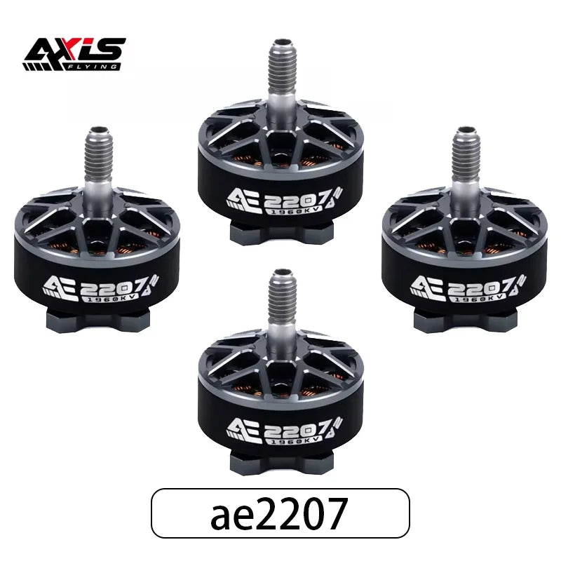 AxisFlying AE2207 V2 Brushless Motor — 1860KV/1960KV 4-6S LiPo, 5mm Shaft for 5-Inch Propeller Flower Fly Racing Drone