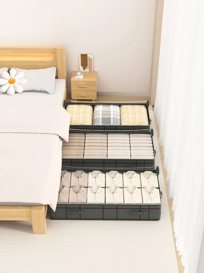 Large Foldable Under-Bed Clothes Storage Bag | Quilts and Doggy Bag Organizer for Bedroom and Dorm
