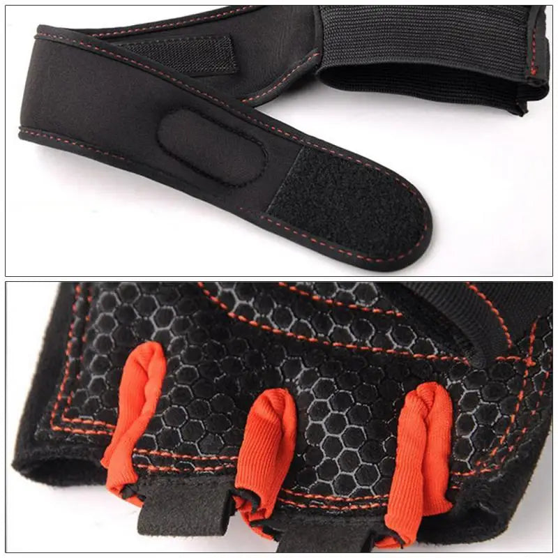 Heavyweight Gym Training Gloves — Men & Women Half-Finger Non-Slip Weightlifting Gloves with Wrist Support