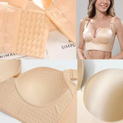 Wireless Push-Up Bra for Women – Full Coverage Adjustable Plus Size Comfortable Lingerie 38–50 C/D/E Cups