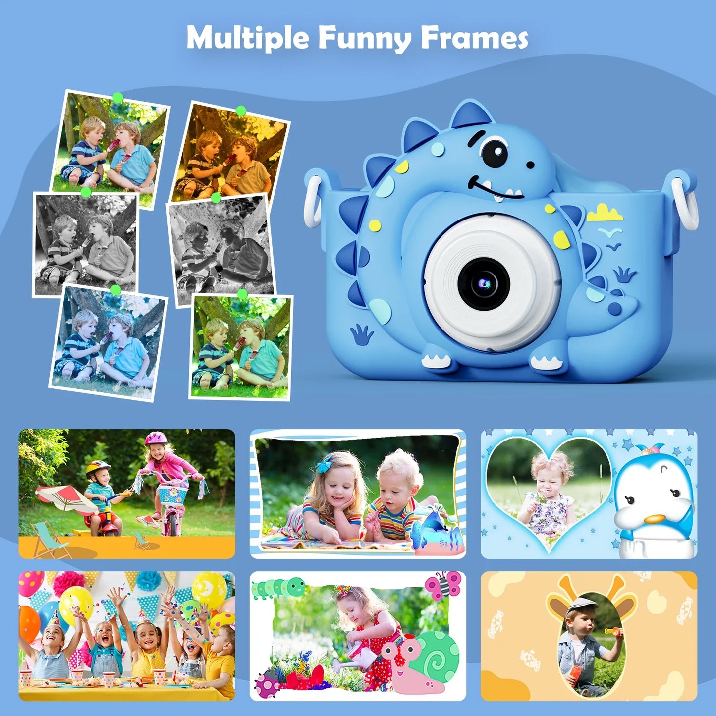 Mini Kids Digital Camera – Cute 1080p HD Camera with 32GB Card for Children & Educational Play