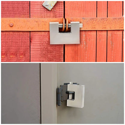 High Security Padlock with 3 Keys – Heavy Duty D-Shaped Lock for Garage Doors, Containers, Gates, and Warehouses