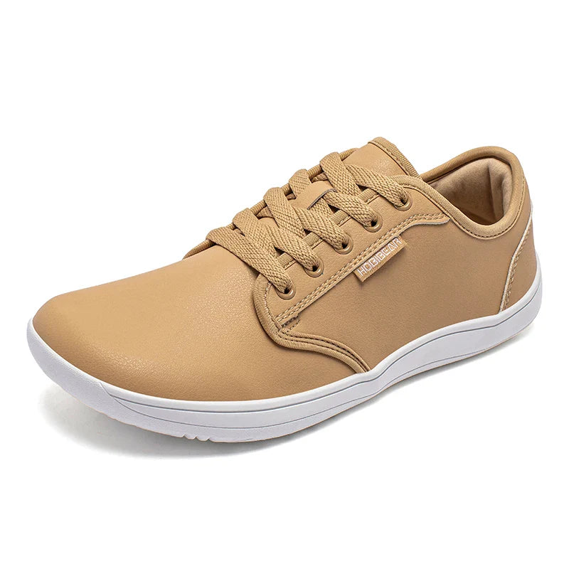 HOBIBEAR Unisex Wide Barefoot Shoes – Zero Drop Minimalist Sneakers for Men & Women, Artificial Leather Trail Walking Shoes