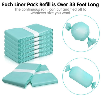 Baby Diaper Refill Bags – Replacement Liners for CLASSIC Dekor & KORBEL 16L Trash Bucket, Diaper Garbage Bags