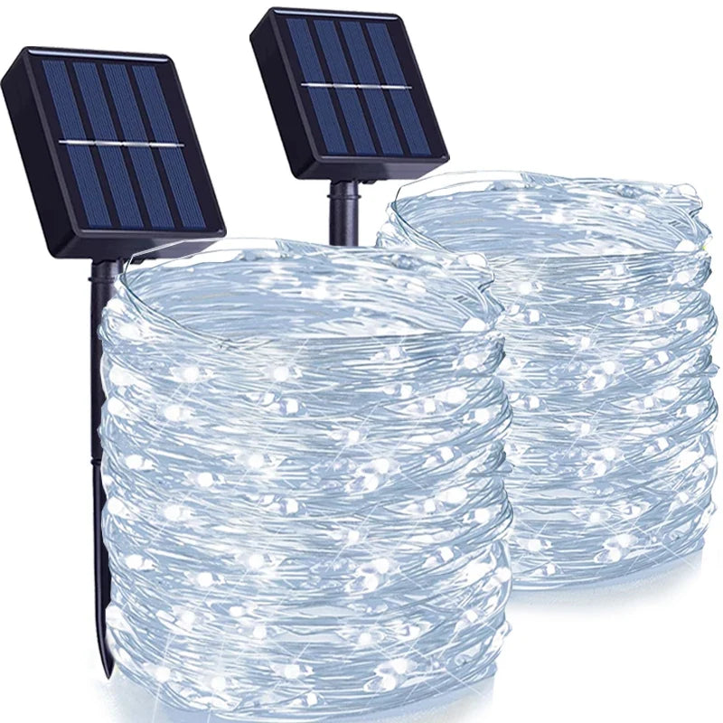 Solar LED String Lights - Waterproof Outdoor Garden, Patio & Christmas Decor