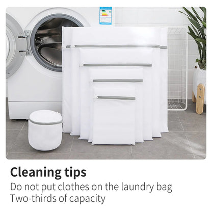 Reusable Zipper Laundry Bag for Washing Machine – Coarse Mesh Organizer for Lingerie, Shoes, Bras & Clothes