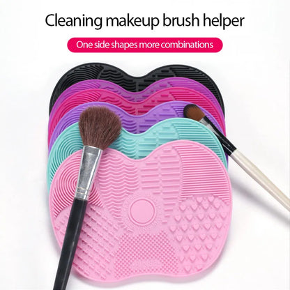 Silicone Makeup Brush Cleaner Pad - Cosmetic Washing Mat for Foundation Brushes - Efficient Cleaning and Scrubbing Tool