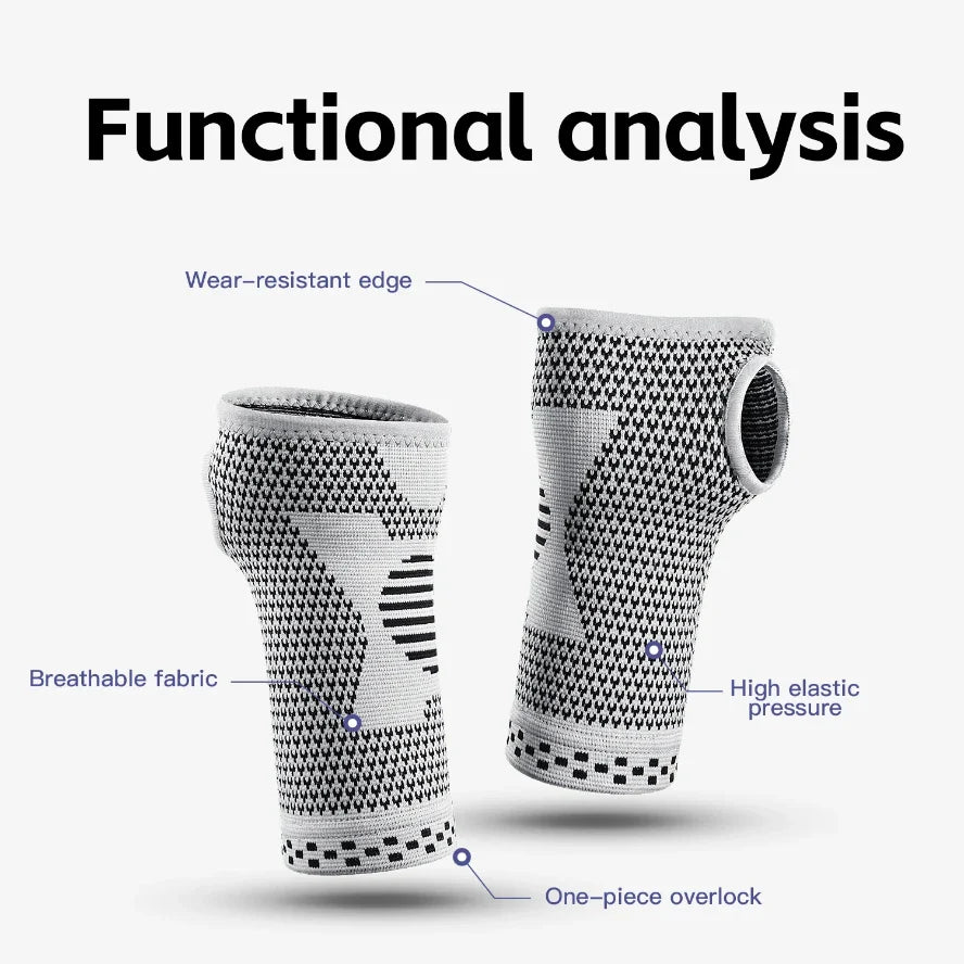 Adjustable Gym Wristband & Palm Guard — Sports Wrist Support Brace with Compression Gloves for Carpal Tunnel