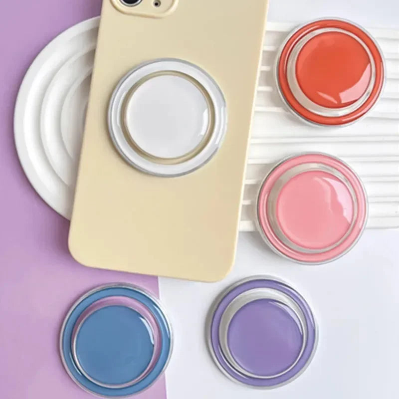Magnetic Folding Phone Grip Stand — Expandable Finger Ring Holder for iPhone 16/15 Samsung Xiaomi