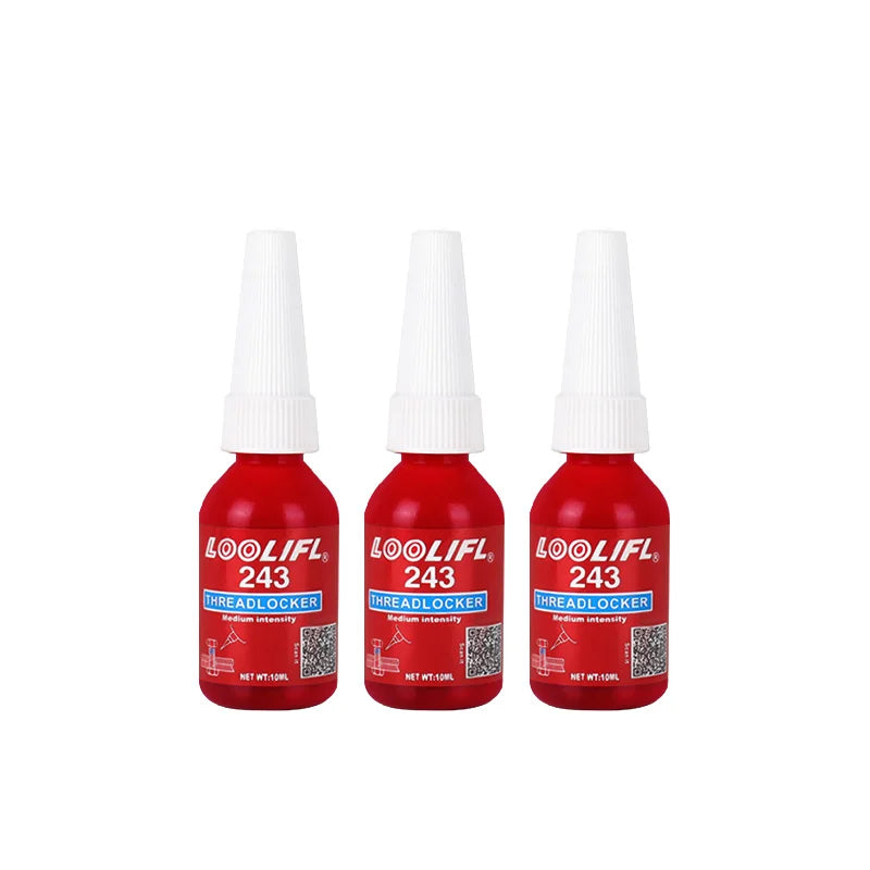 LOOLIFL Blue Thread Locker 243 – High Strength Screw & Bolt Adhesive, Anaerobic Metal Fastener Glue, Rustproof Nut Lock Sealant
