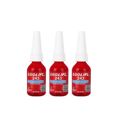 LOOLIFL Blue Thread Locker 243 – High Strength Screw & Bolt Adhesive, Anaerobic Metal Fastener Glue, Rustproof Nut Lock Sealant