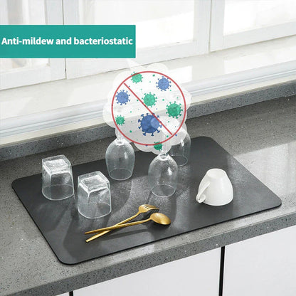 Absorbent Coffee Mats | Solid Color Tableware, Dish Drying Pad, Bottle Placemat & Kitchen Floor Rug