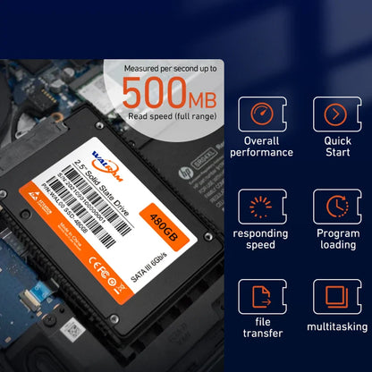 WALRAM SSD 240GB, 120GB, 480GB – 2.5" SATA3 Solid State Drive for Desktop & Laptop, Available in 128GB, 256GB, 512GB, 1TB