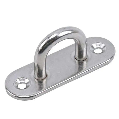 304 Marine Grade Stainless Steel Oval Eye Deck Buckle Staple Set – M5 M6 M8 Fasteners for Boat Shade Sail Mounting
