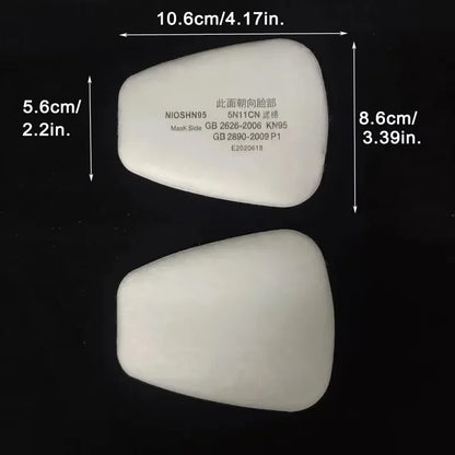 3M Gas Mask Respirator Filters – 6001, 6002, 6004, 6200, 6800, 7502 with 5N11 Cotton & 501 Dust Protection