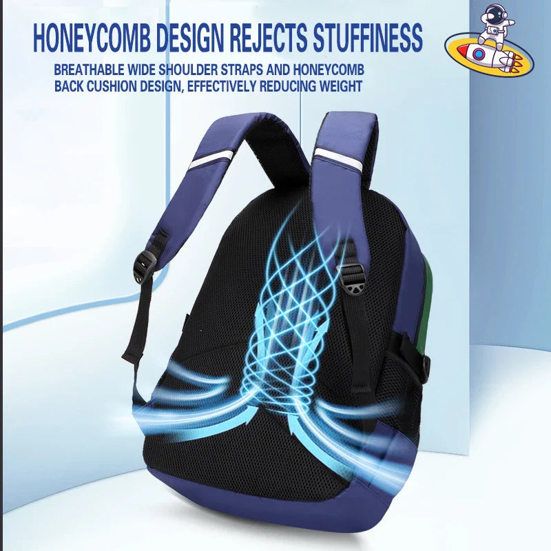 New Children's Shoulder Bag for Boys - Schoolbag for Ages 6-12, Perfect for Elementary School Students