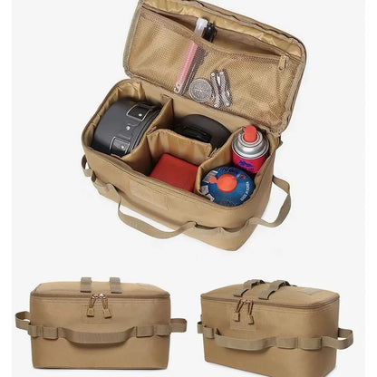 Outdoor Camping Gas Tank & Tool Storage Bag – Large Capacity Bag for Gas Canister, Ground Nails, and Cookware