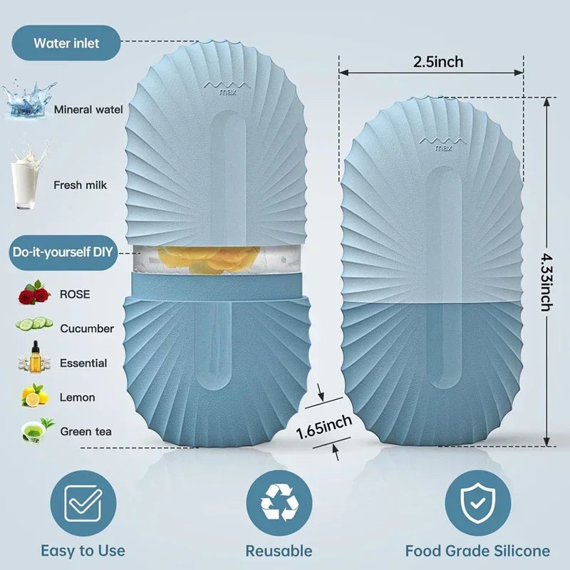 Ice Facial Roller Silicone Mold – Beauty Tool for Eye Puffiness, Pore Minimizing & Skin Massage