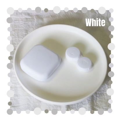 Mini Portable Contact Lens Case Kit – Solid Color Storage Box with Tweezer & Suction Stick Travel Holder