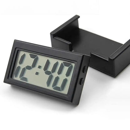 Mini Digital Car Dashboard Clock – Large Screen Self-Adhesive Electronic Clock for Cars & Trucks, Portable Mini Time Display Accessory