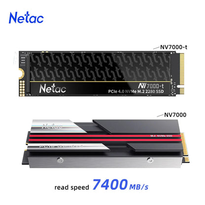 Netac NVMe M.2 PCIe 4.0 2280 SSD — 7400MB/s | 512GB / 1TB / 2TB / 4TB Internal SSD for PS5, Laptop & PC