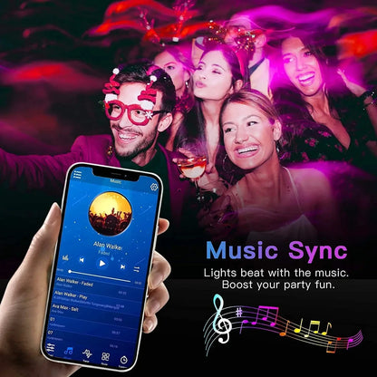 Bluetooth LED Strip Lights – Smart SMD 5050 Flexible Ribbon with App Remote for TV Backlight, Game Room & Home Decor