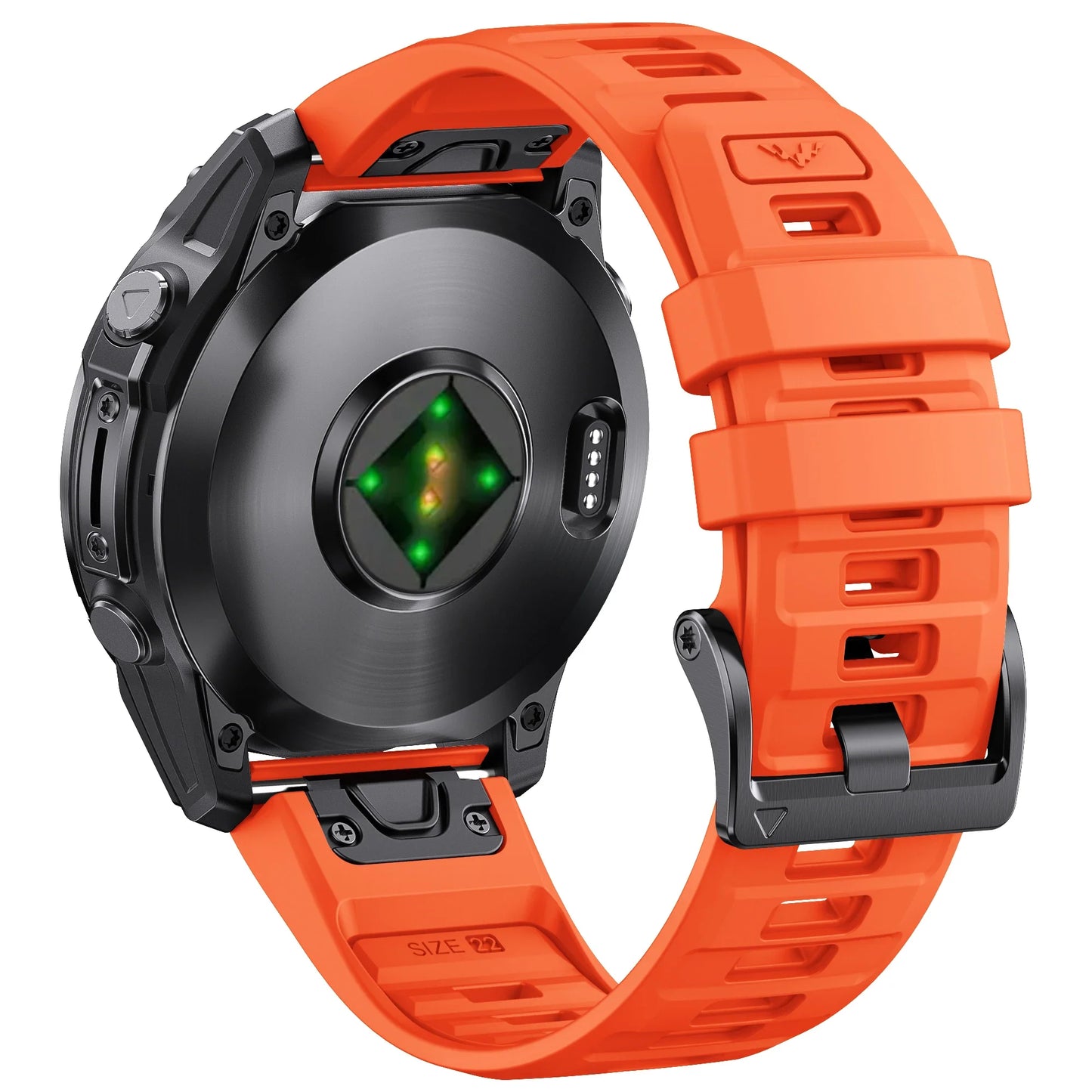 Quick Fit 22mm Silicone Watch Strap for Garmin — Compatible with Fenix 8/E/Epix Pro 47mm, Fenix 7, Fenix 6 Solar, Forerunner 955/945/965