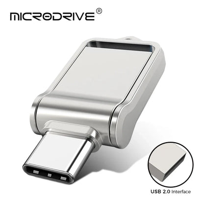 OTG Type-C Pen Drive – Mini Metal USB Memory Stick 32GB to 128GB for Smartphones & Huawei