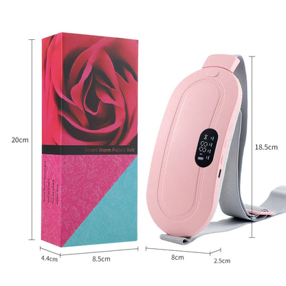 Electric Heating Pad for Women | Menstrual Cramp Relief Vibrator Belt | Abdominal Warmer & Blood Circulation Massager