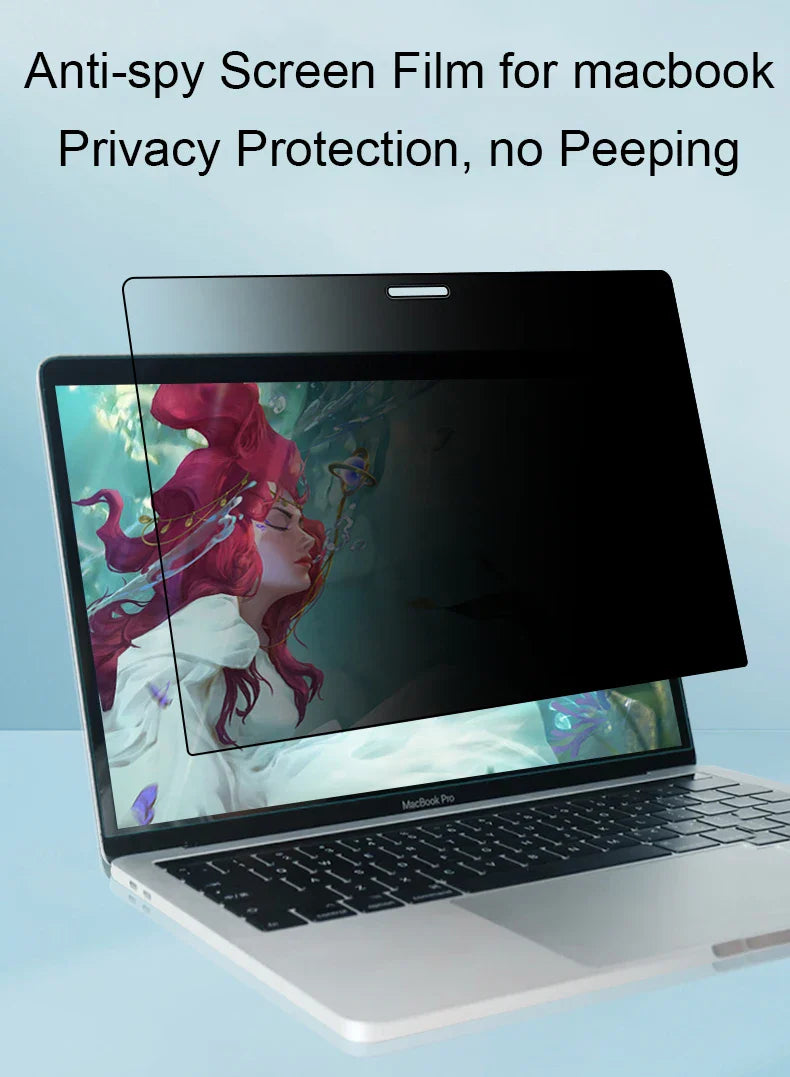 Laptop Privacy Screen Protector for MacBook — Anti-Spy, Anti-Glare Filter for Air 13/13.6/15" & Pro 14/16" (M1 & M2)