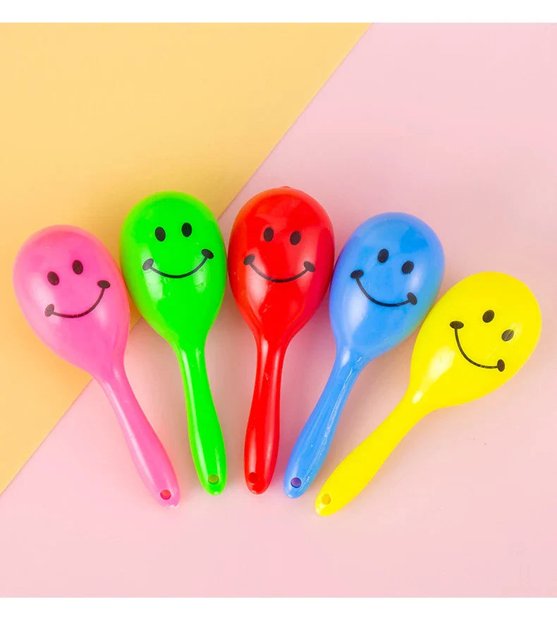 20pcs Mini Colorful Maracas – Sand Hammer Rattles for Kids, Party Favors & Baby Shower Gifts