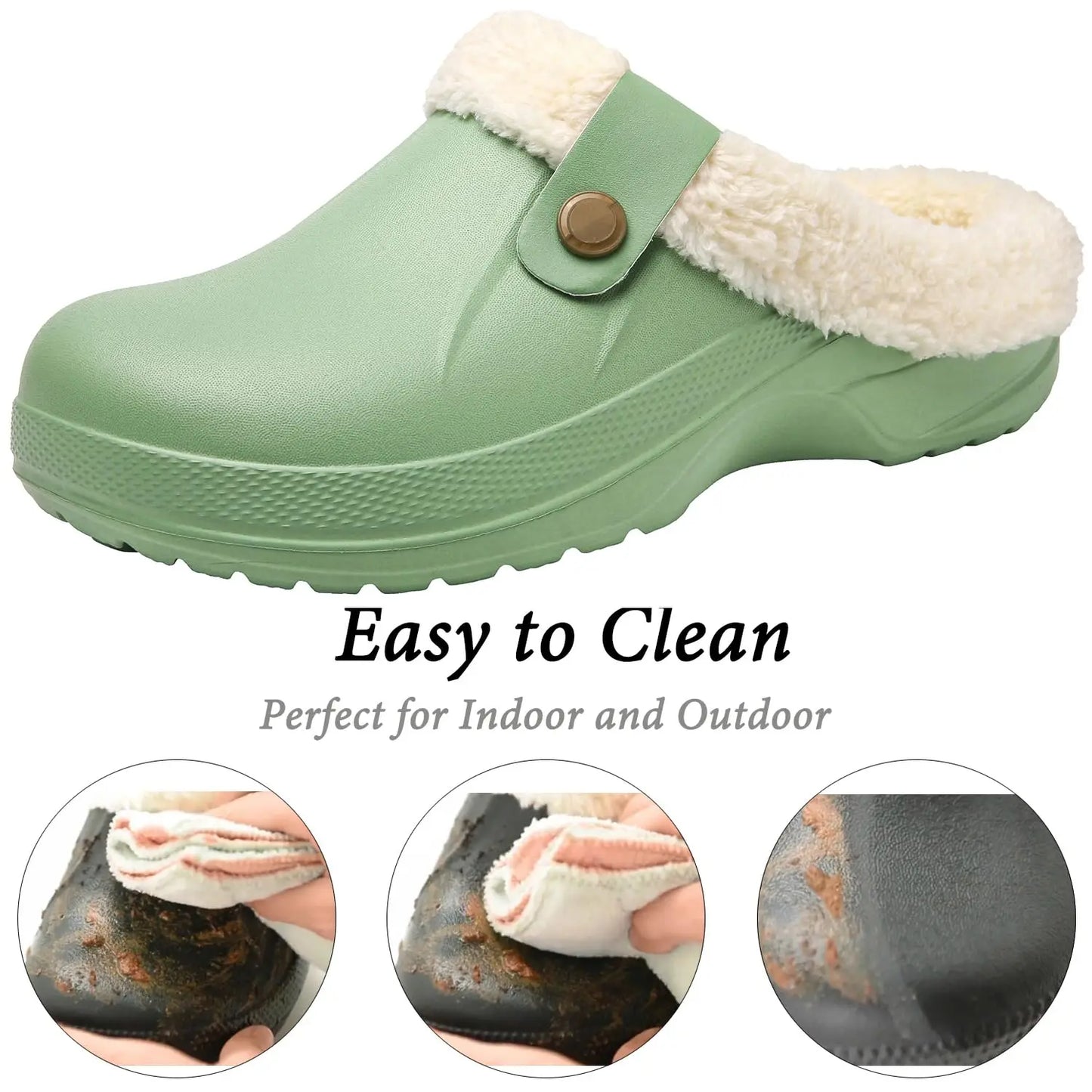 Bebealy Casual Women’s Garden Shoes & Warm Fluffy Men’s Waterproof Winter Slippers – Outdoor Antiskid Classic Leopard Design